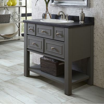 tile floors in a stylish Medina bathroom